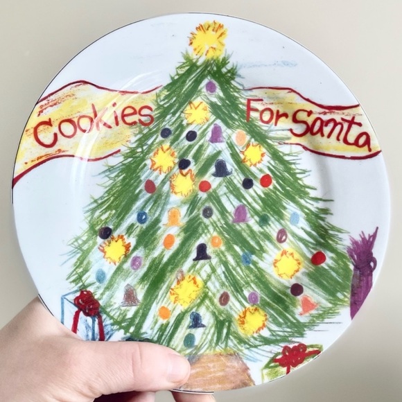 Christmas Village Kids Collection Cookies for Santa Dessert Plate - Picture 2 of 3